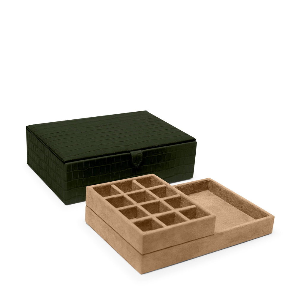 Boîte à bijoux moyenne Forest Croc 0