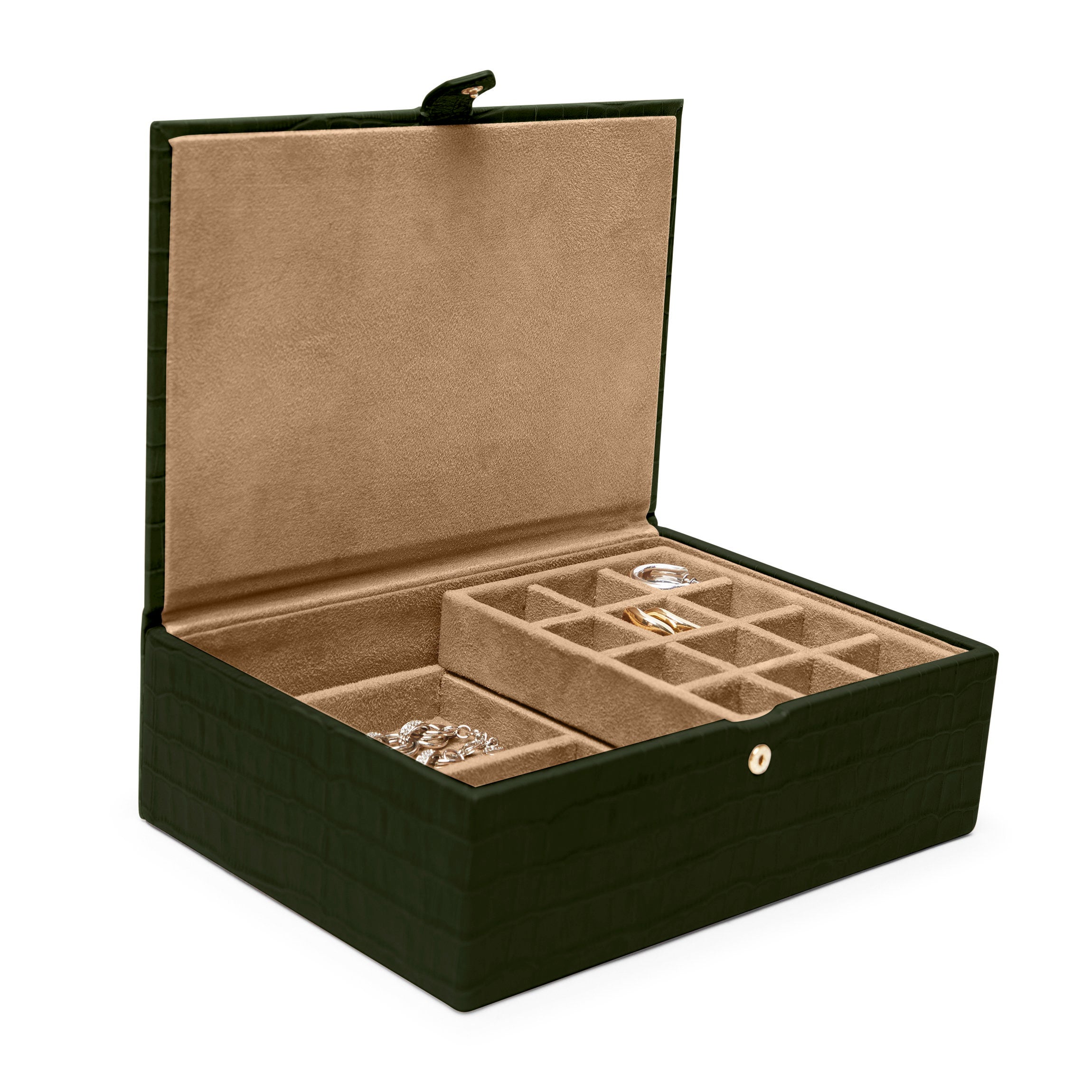 Boîte à bijoux moyenne Forest Croc 1