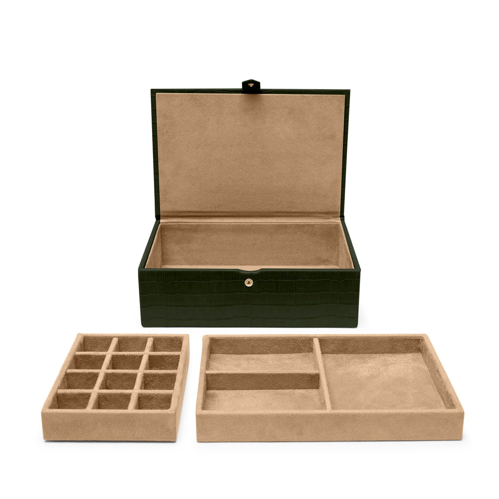 Boîte à bijoux moyenne Forest Croc 3