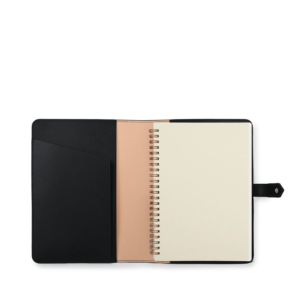 Carnet à spirale A5 double face noir/naturel 0