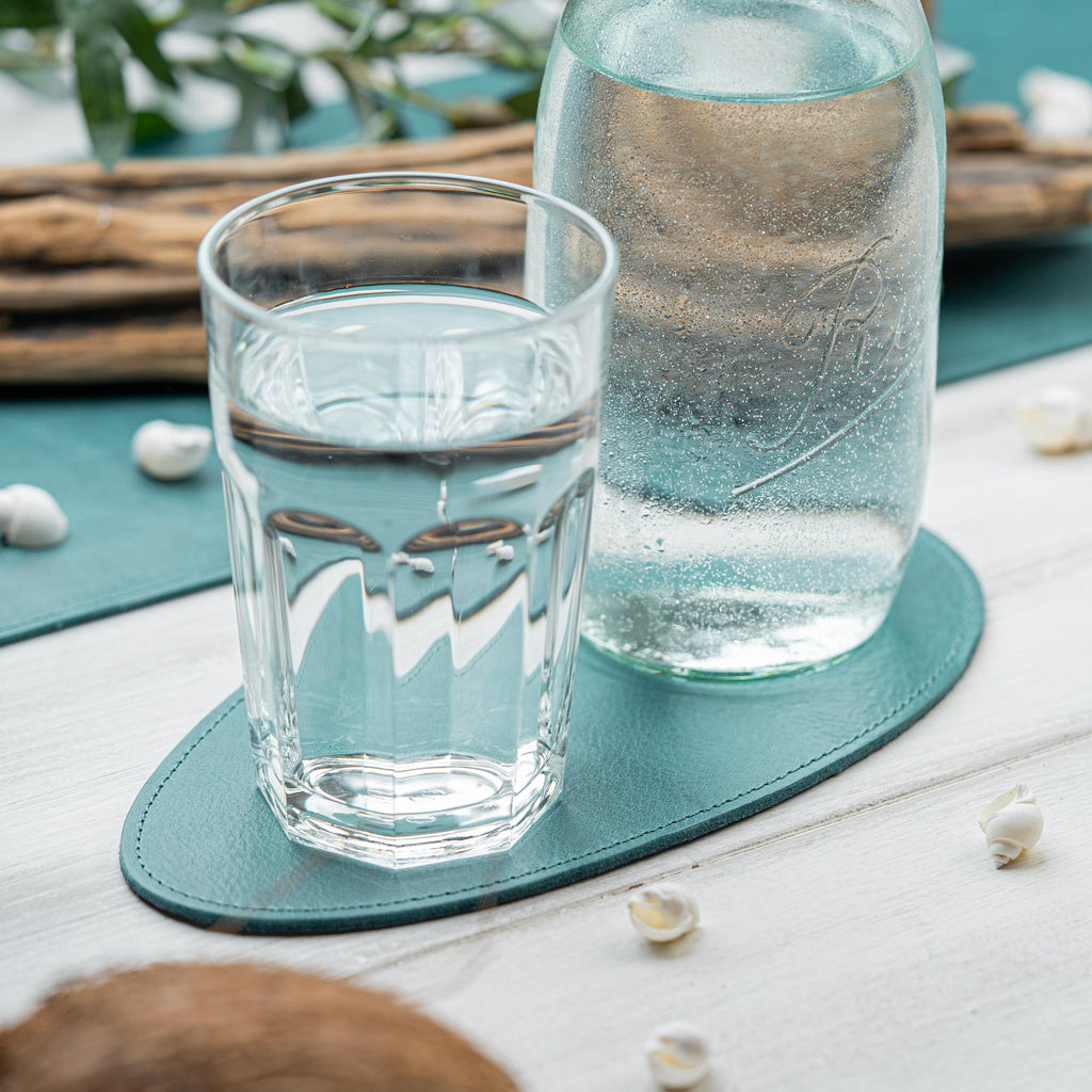 Dessous de Verre Personnalisé en Cuir Nappa Large – Élégance et Antidérapant pour Tasses et Bouteilles 1