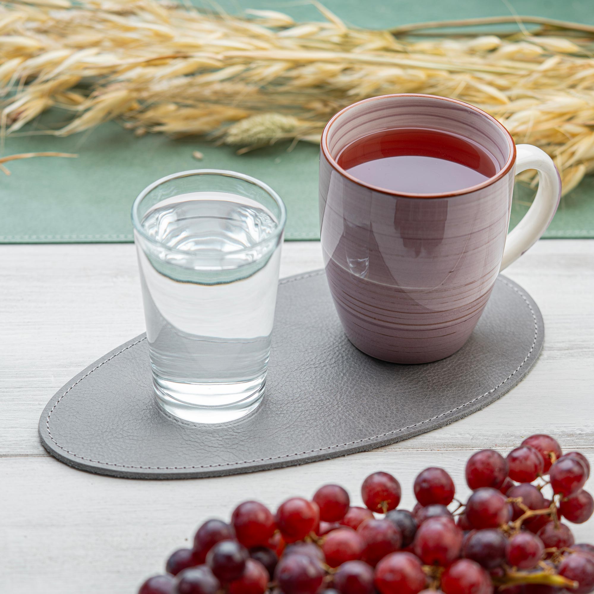 Dessous de Verre Personnalisé en Cuir Nappa Large – Élégance et Antidérapant pour Tasses et Bouteilles 3