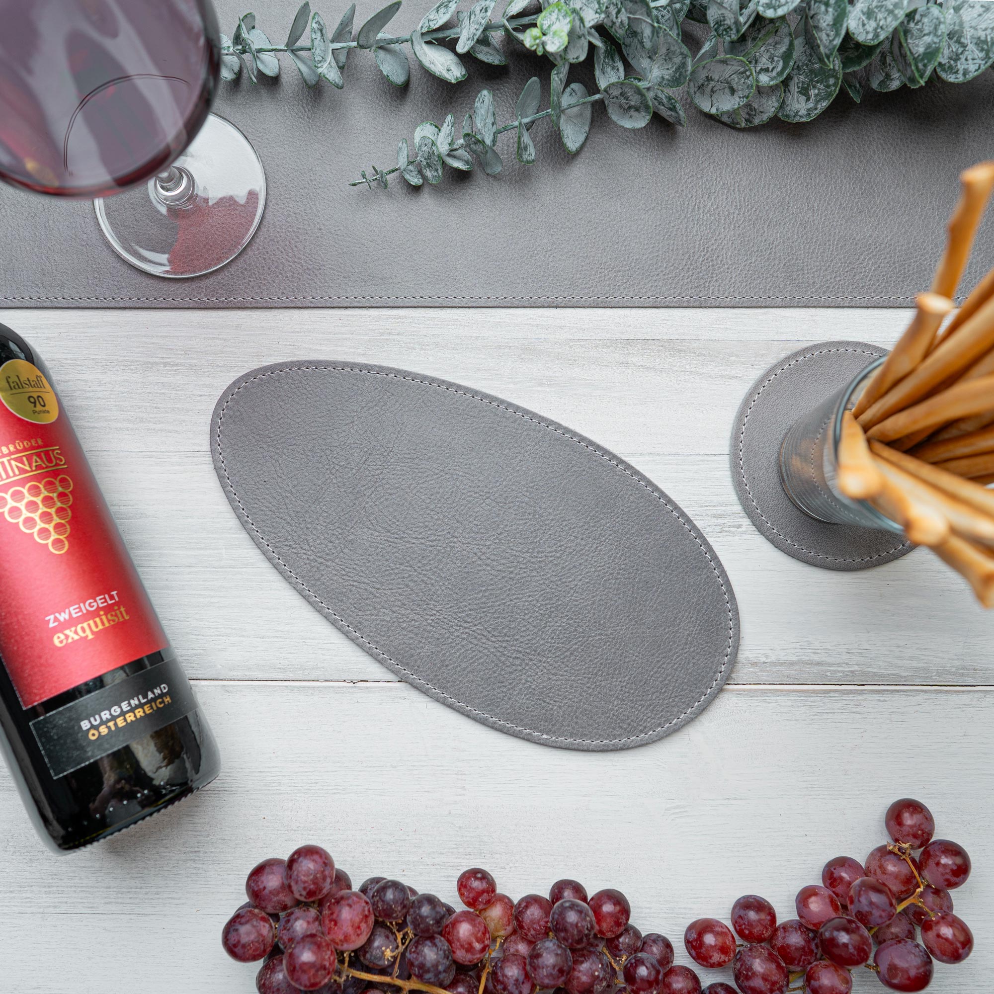 Dessous de Verre Personnalisé en Cuir Nappa Large – Élégance et Antidérapant pour Tasses et Bouteilles 6