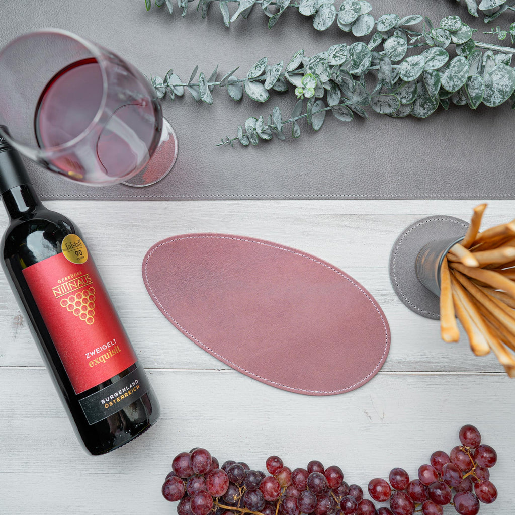 Dessous de Verre Personnalisé en Cuir Nappa Large – Élégance et Antidérapant pour Tasses et Bouteilles 7