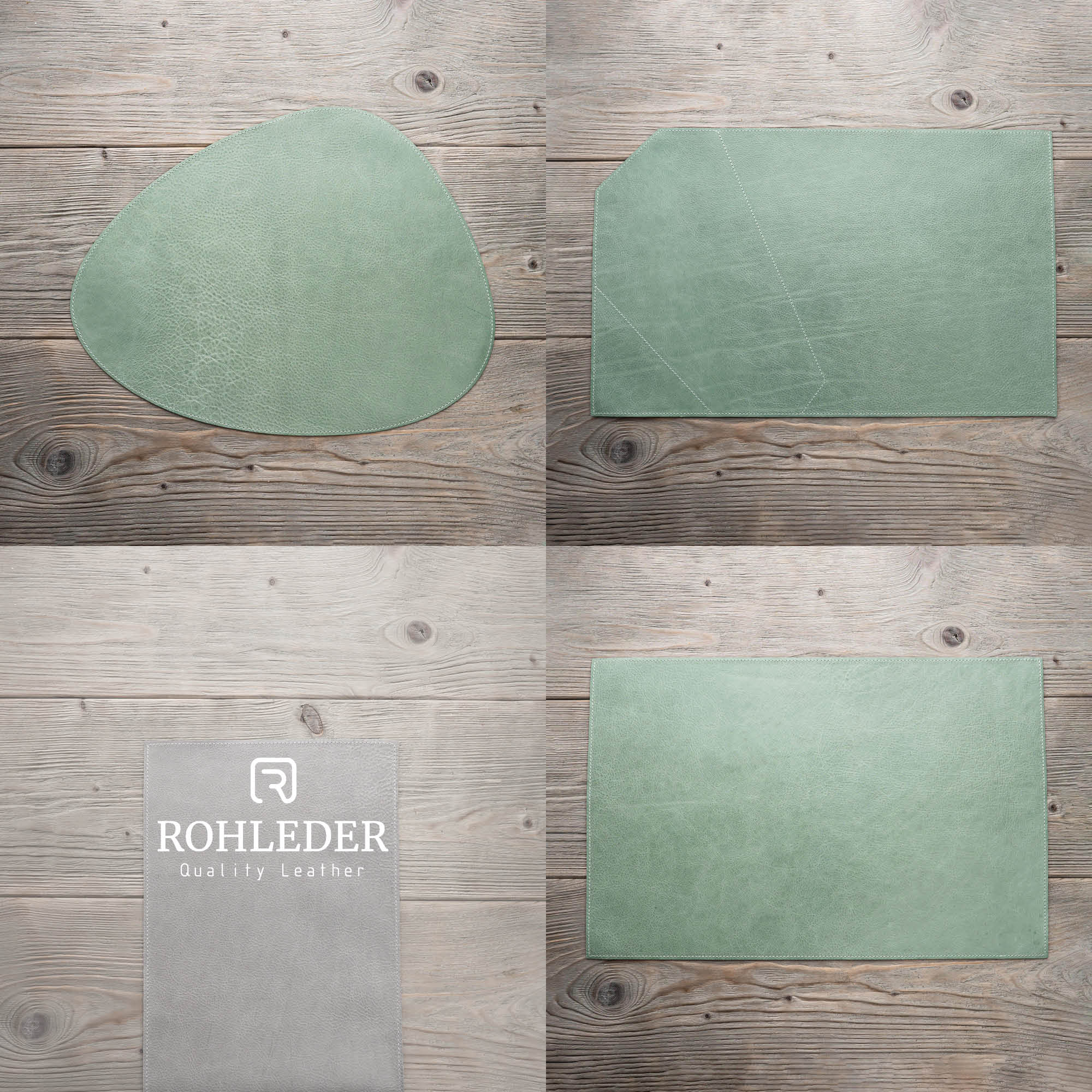 Ensemble Salle à Manger en Cuir Nappa Italien - 8 Sets de Table, 8 Dessous de Verre et 2 Maniques Artisanaux 11