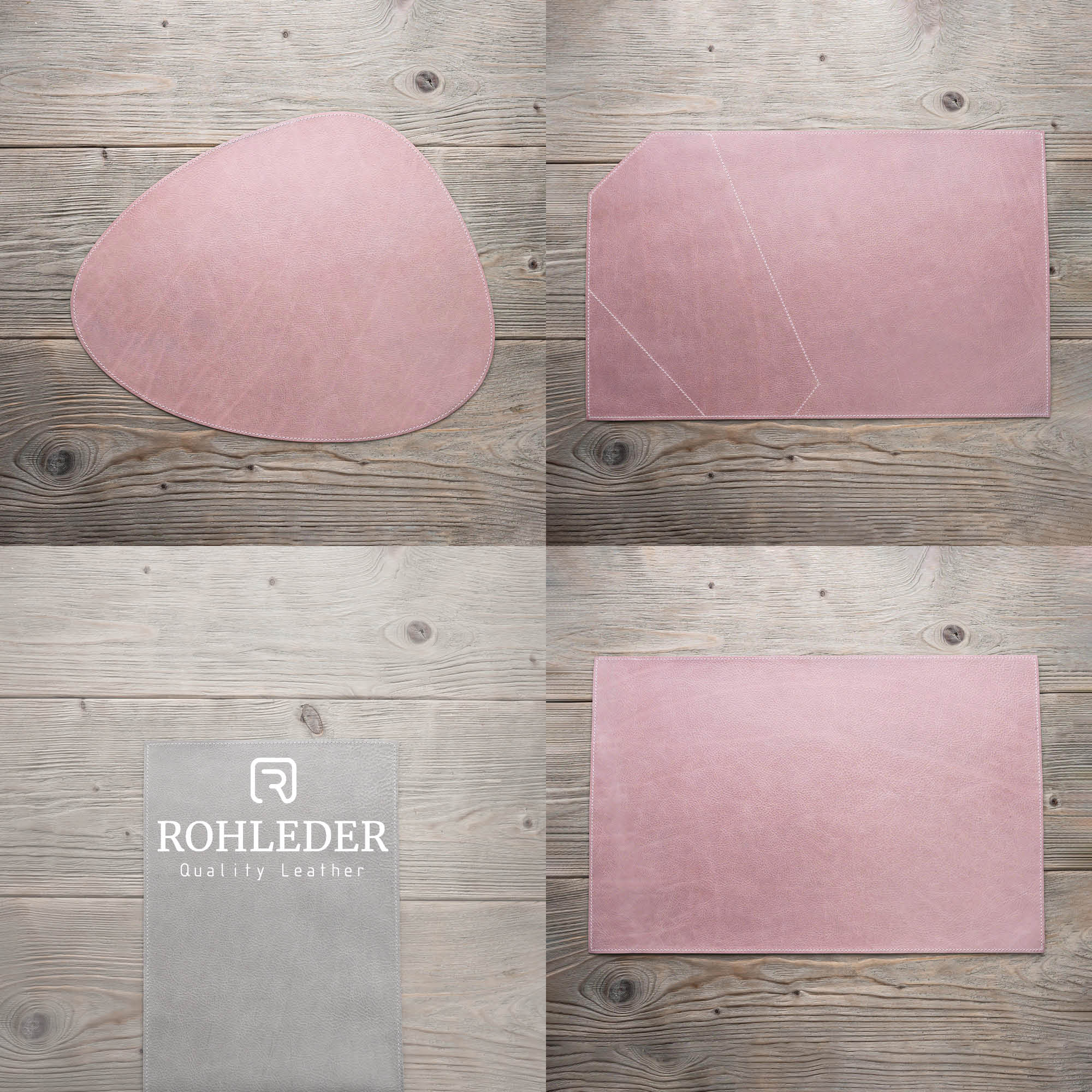 Ensemble Salle à Manger en Cuir Nappa Italien - 8 Sets de Table, 8 Dessous de Verre et 2 Maniques Artisanaux 9