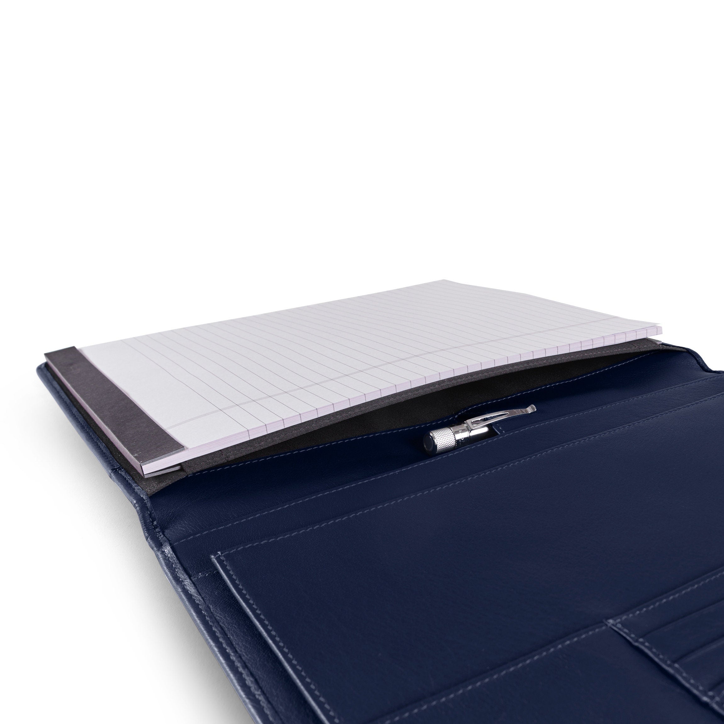 Étui folio de luxe pour gaucher bleu marine 5