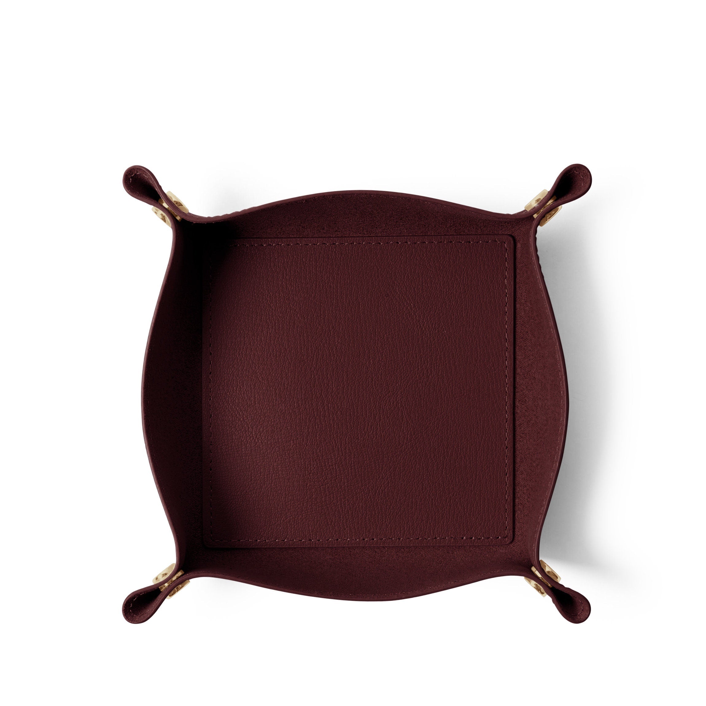 Plateau de valet moderne non doublé couleur bordeaux 0