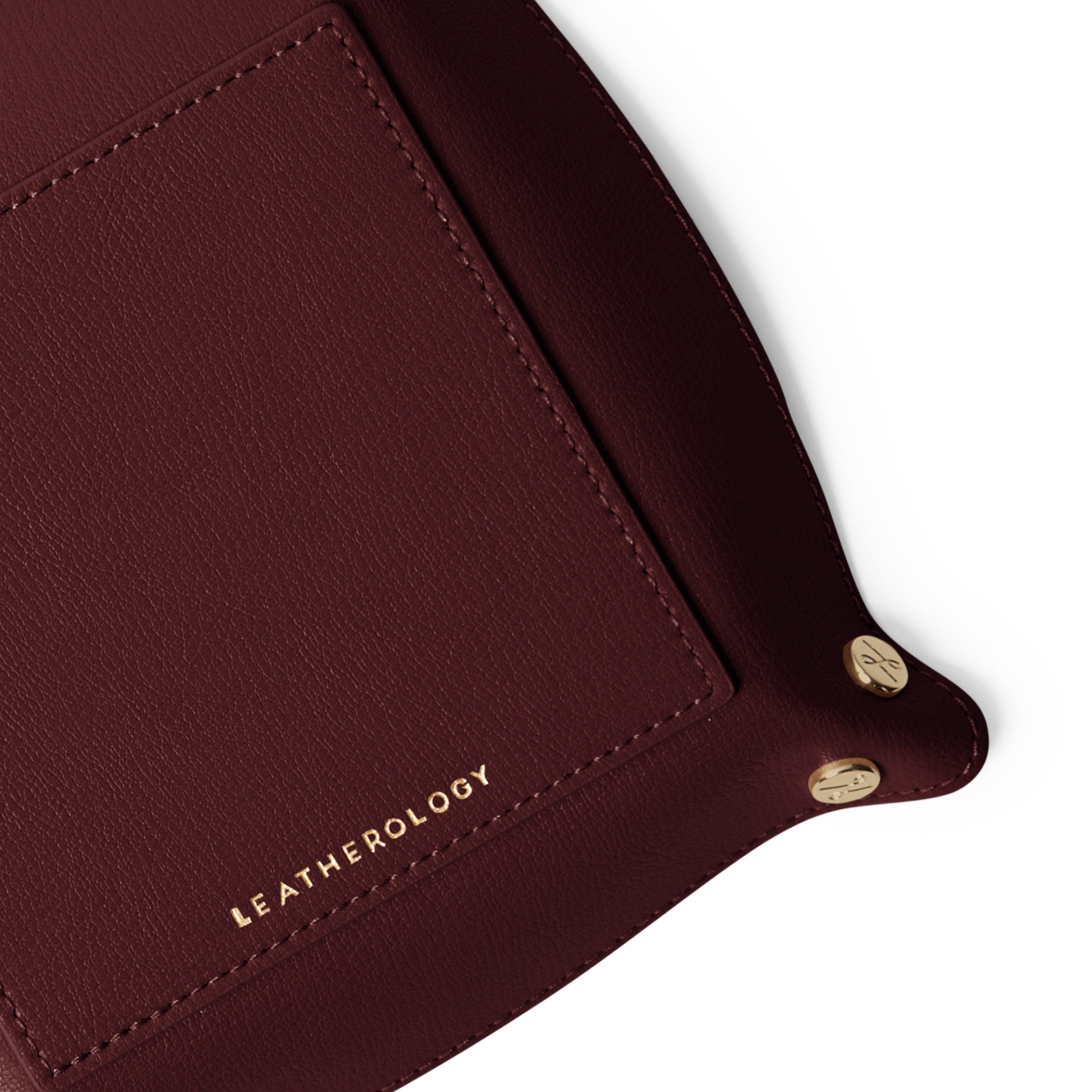 Plateau de valet moderne non doublé couleur bordeaux 3