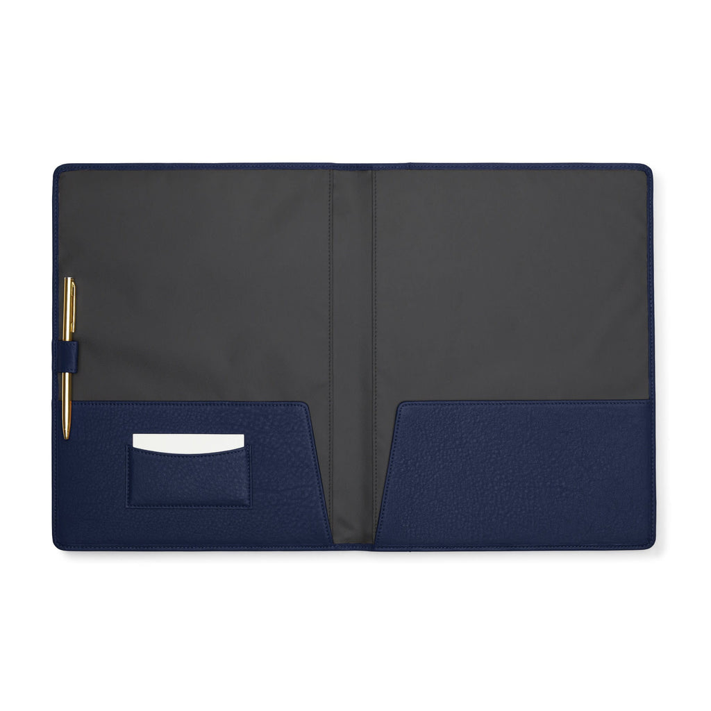 Pochette en cuir bleu marine 0