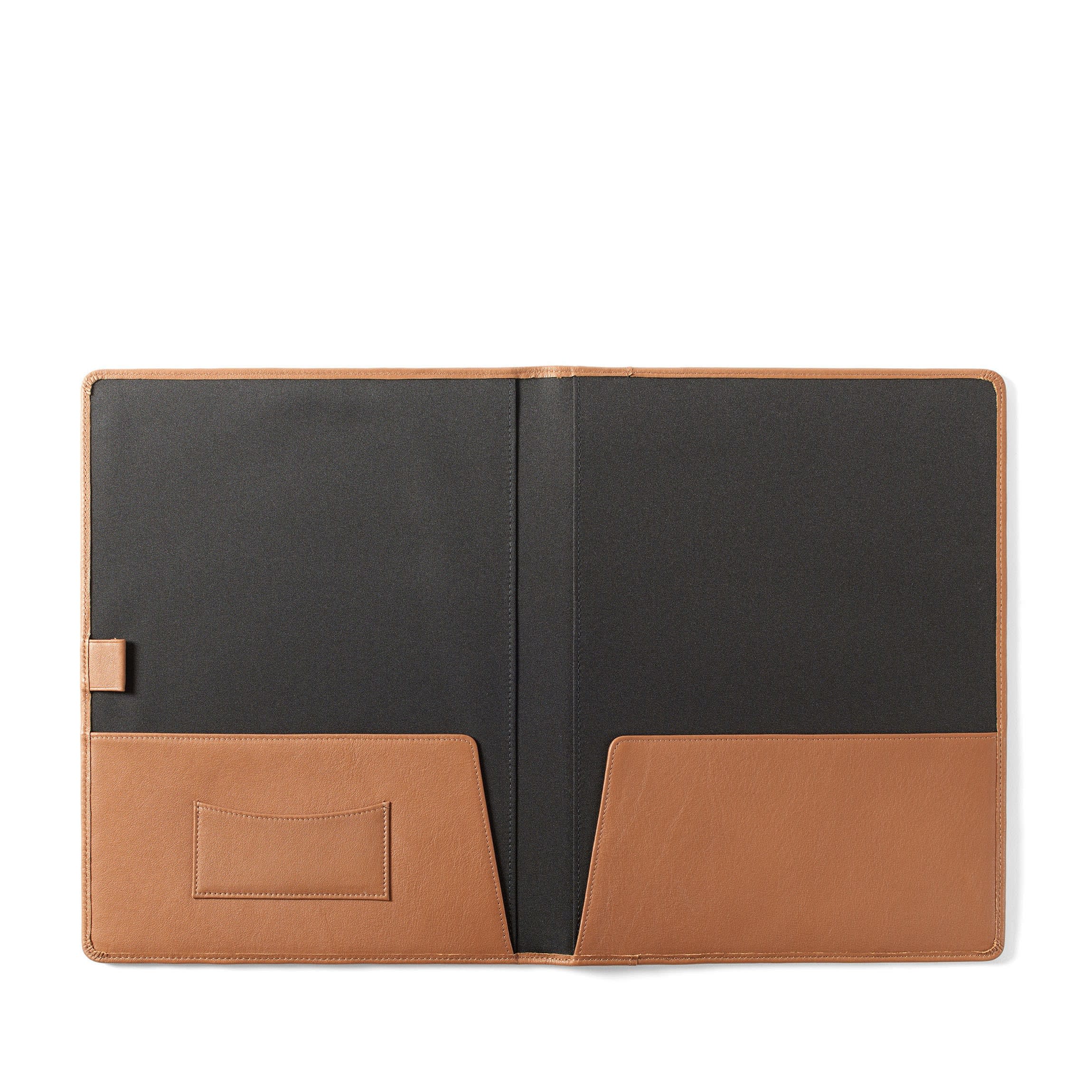 Pochette en cuir cognac 0