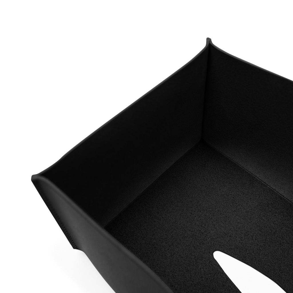 Porte-boîtes à mouchoirs horizontal moderne noir 3