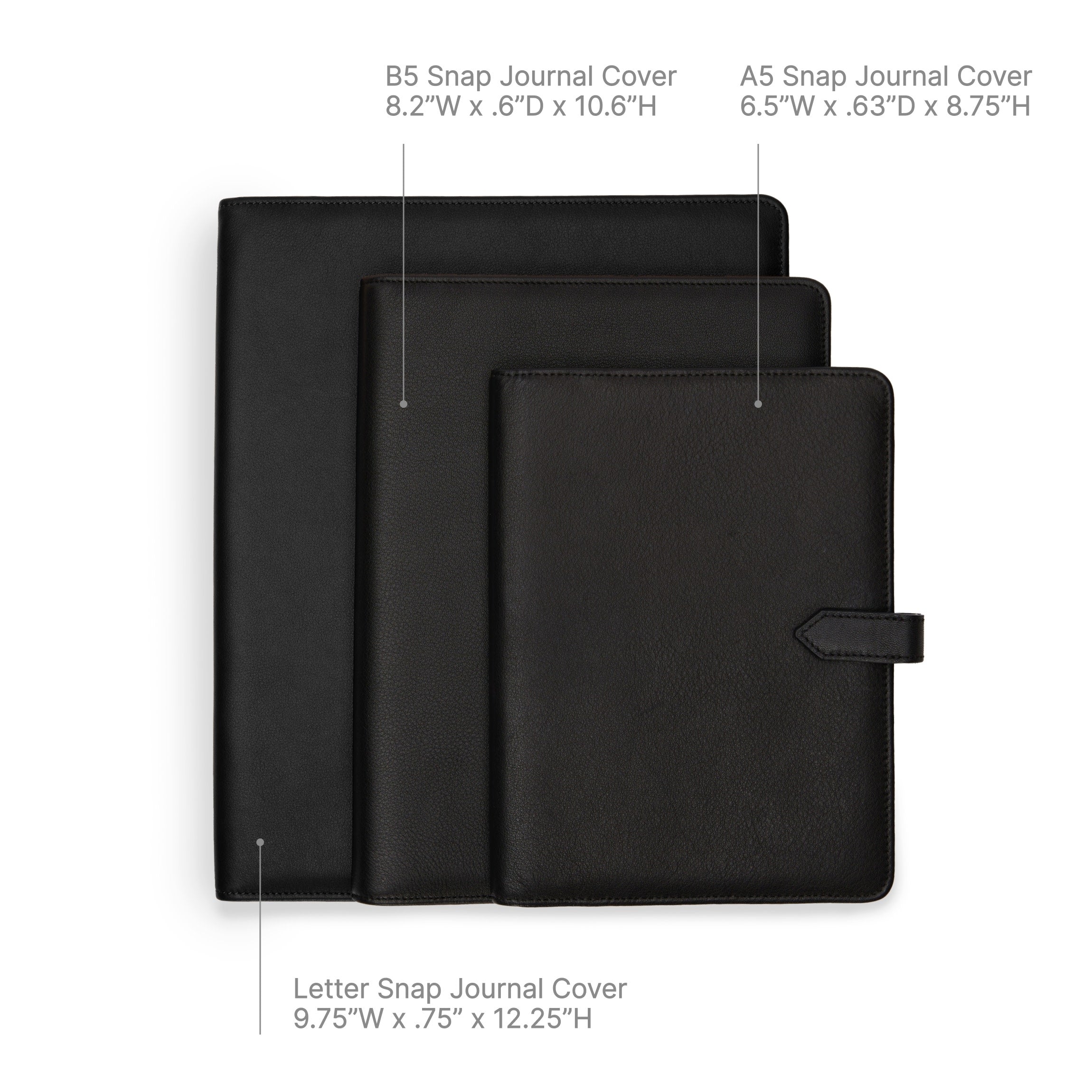 Porte-documents Letter Snap Cognac 4