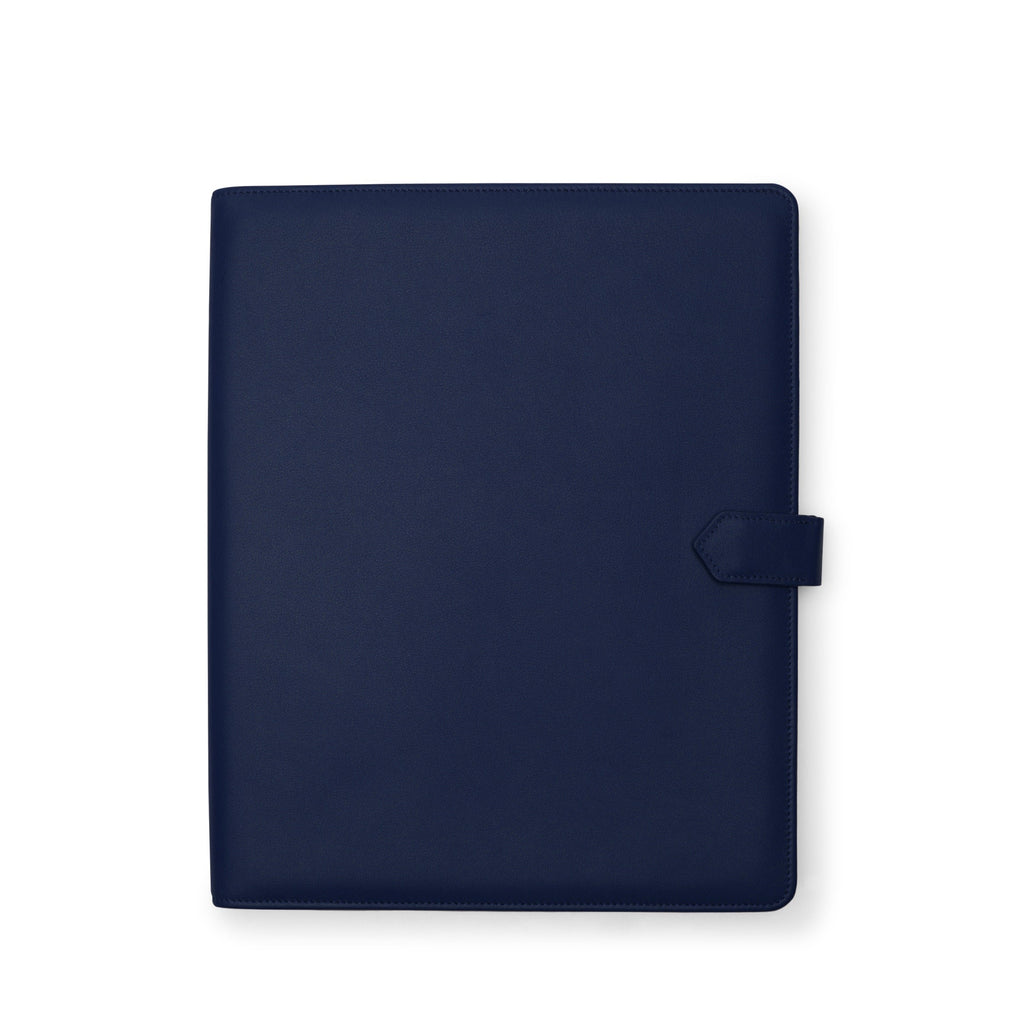 Porte-documents à fermeture à pression bleu marine 1