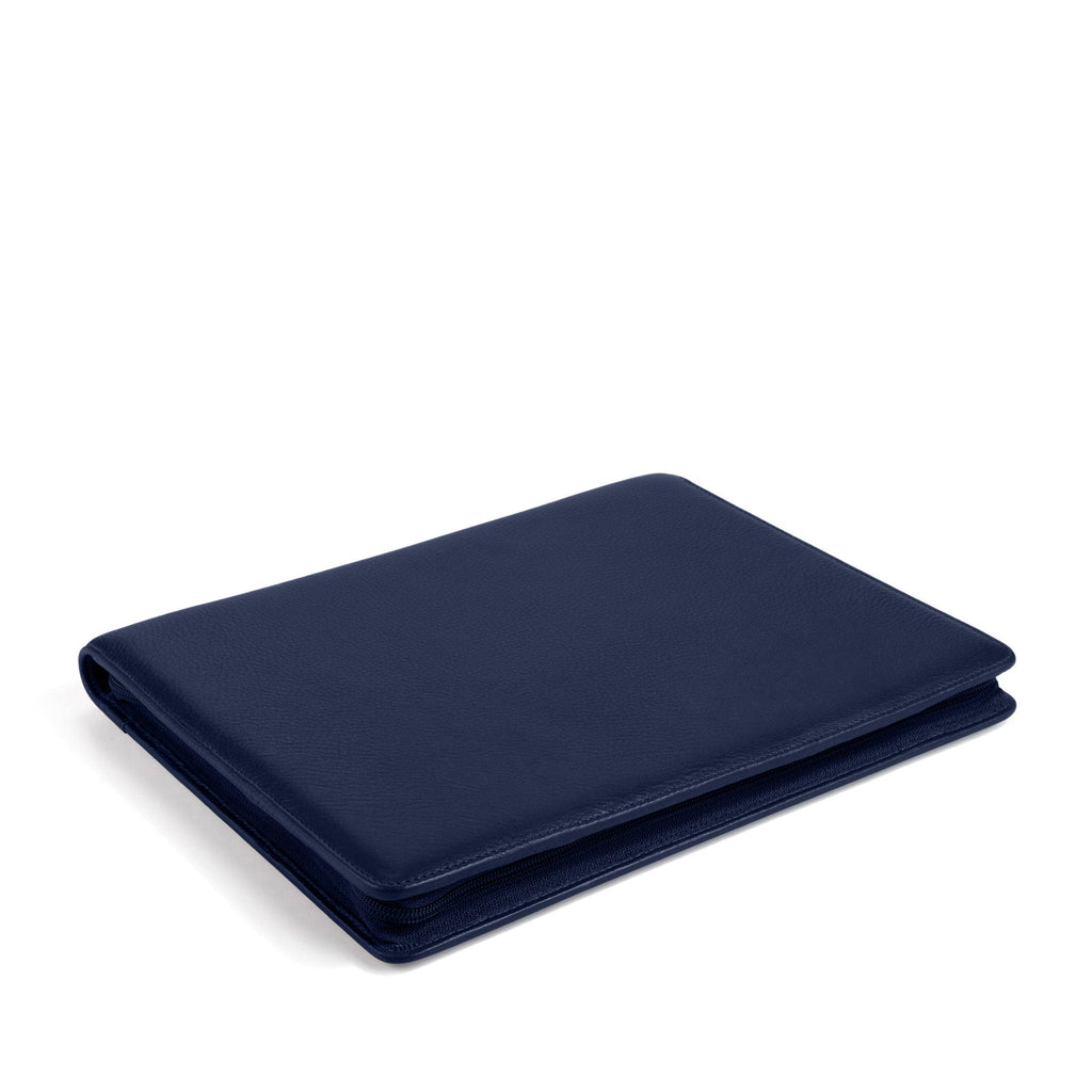 Porte-documents classique à fermeture éclair bleu marine 2