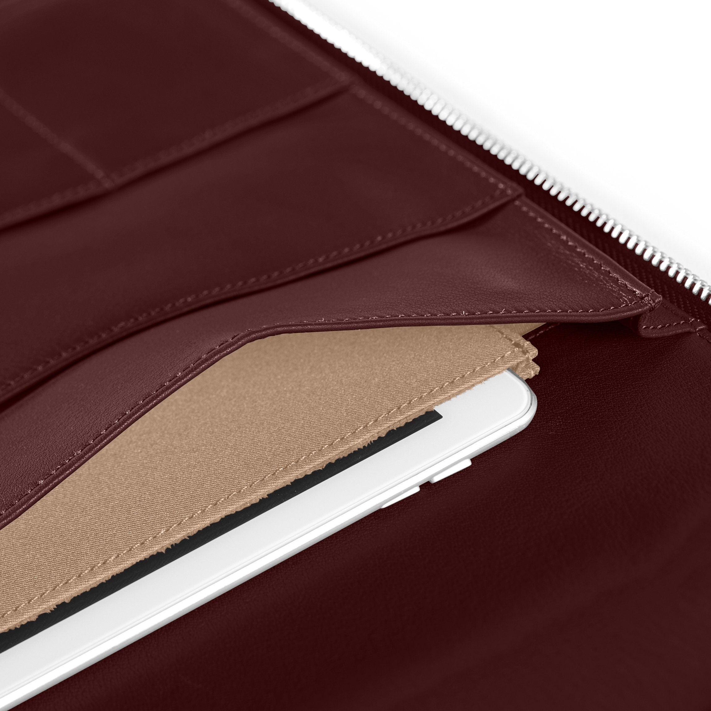 Portefeuille zippé Executive Bordeaux 3