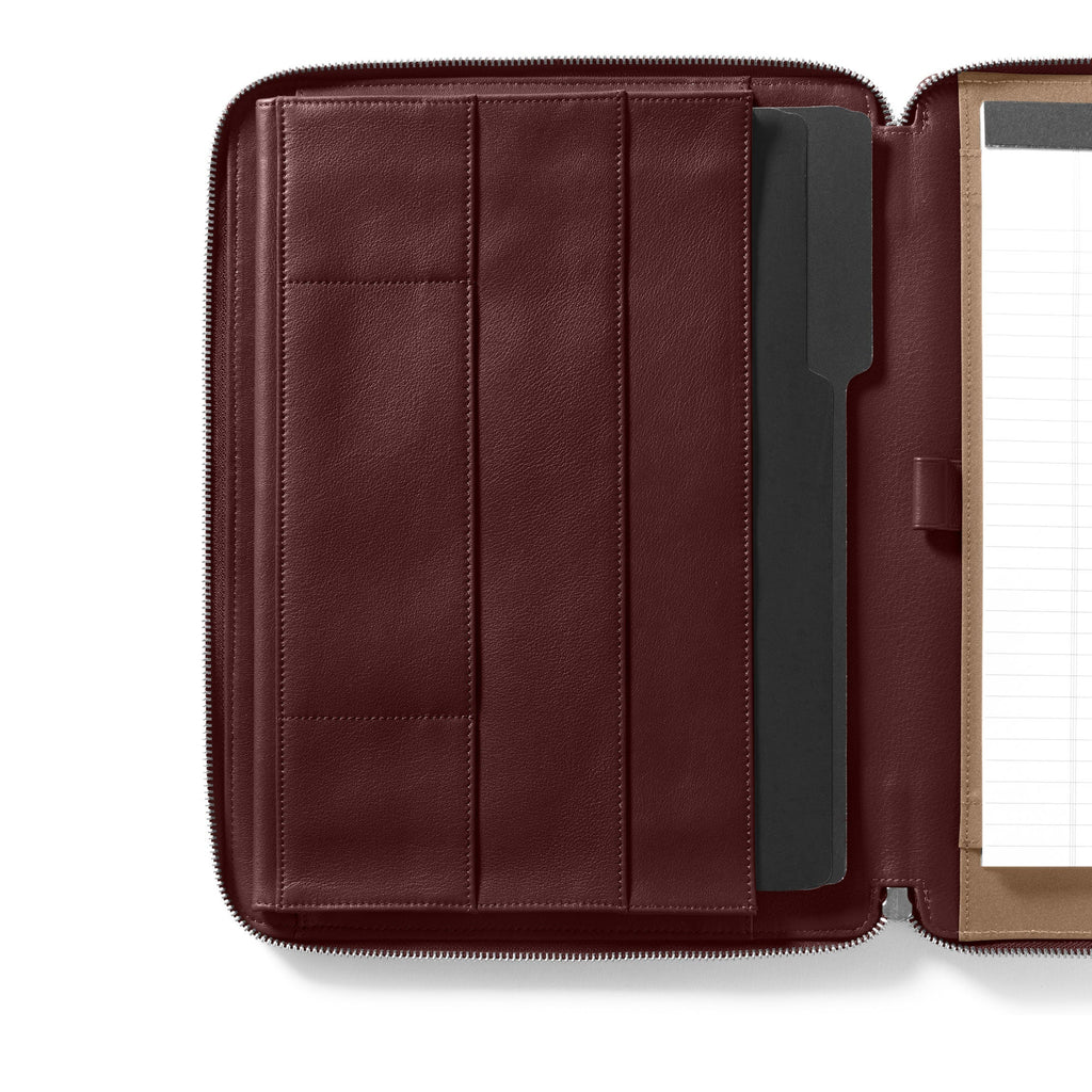 Portefeuille zippé Executive Bordeaux 6