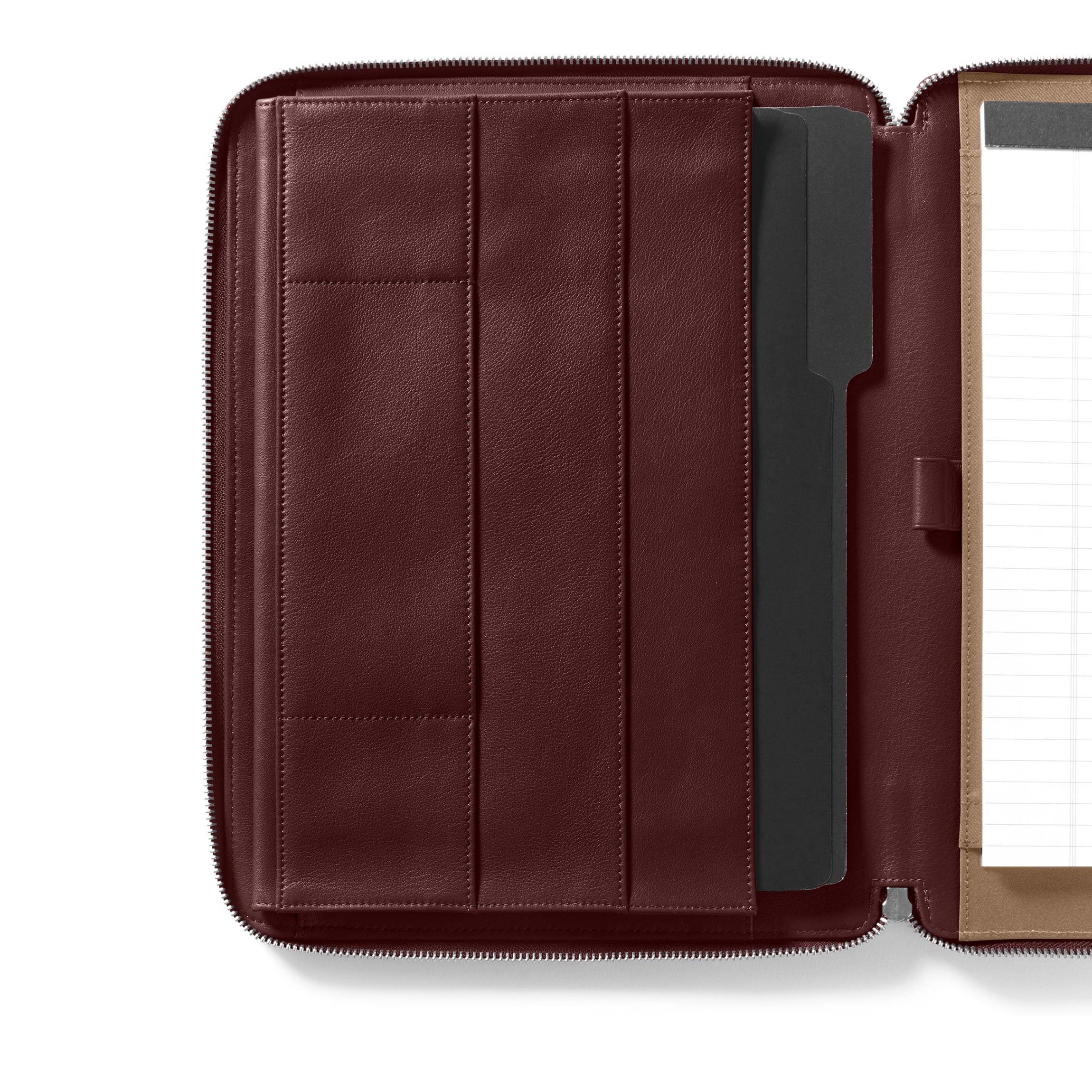 Portefeuille zippé Executive Bordeaux 6