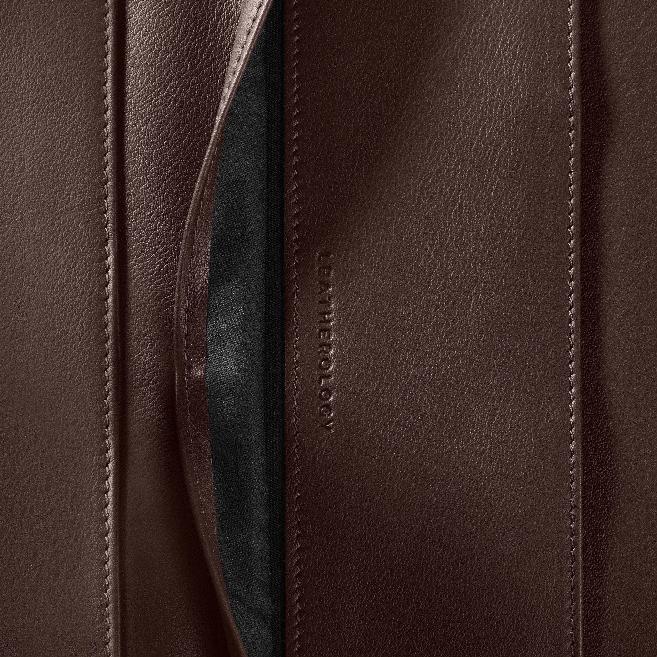 Portefeuille zippé Executive marron 5