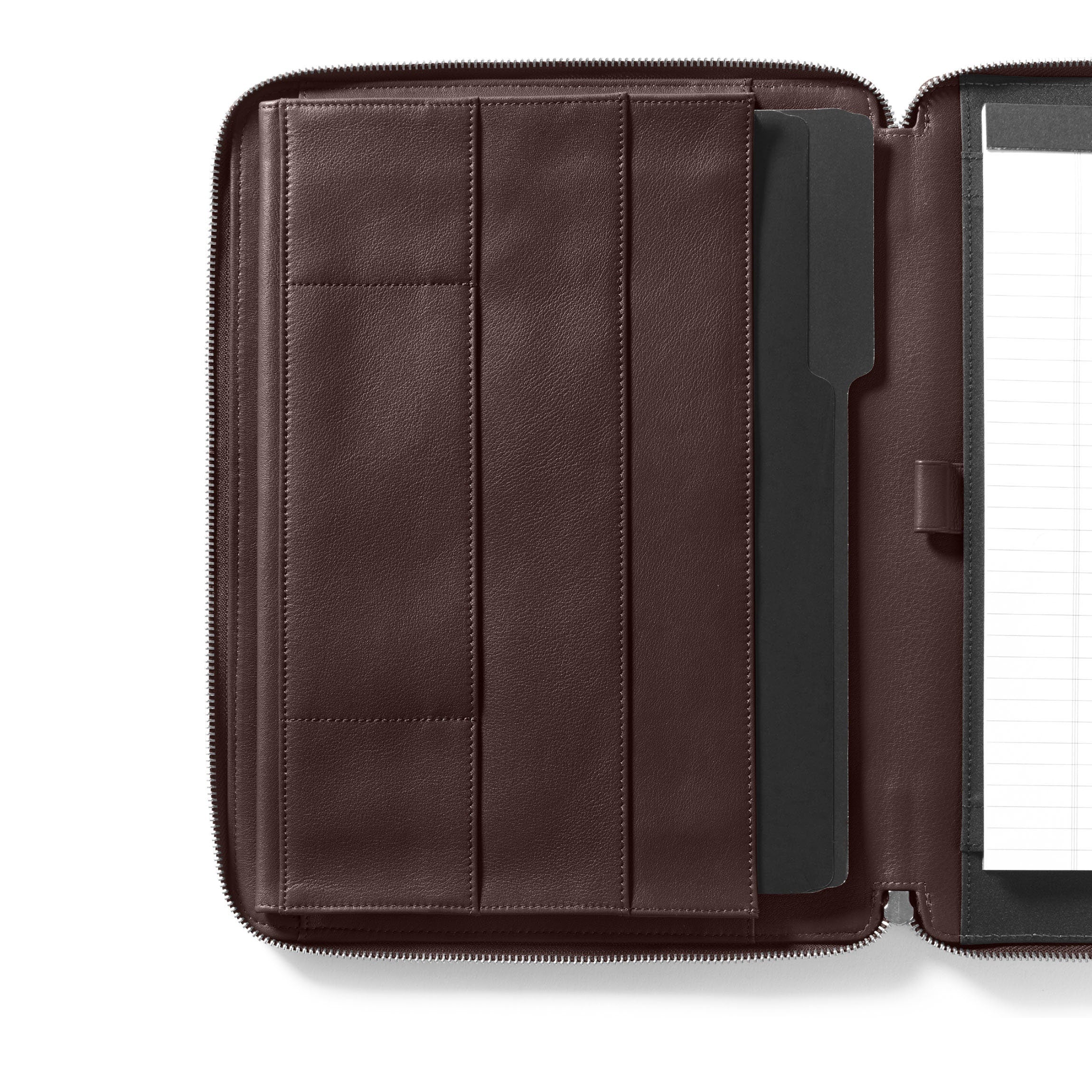 Portefeuille zippé Executive marron 6