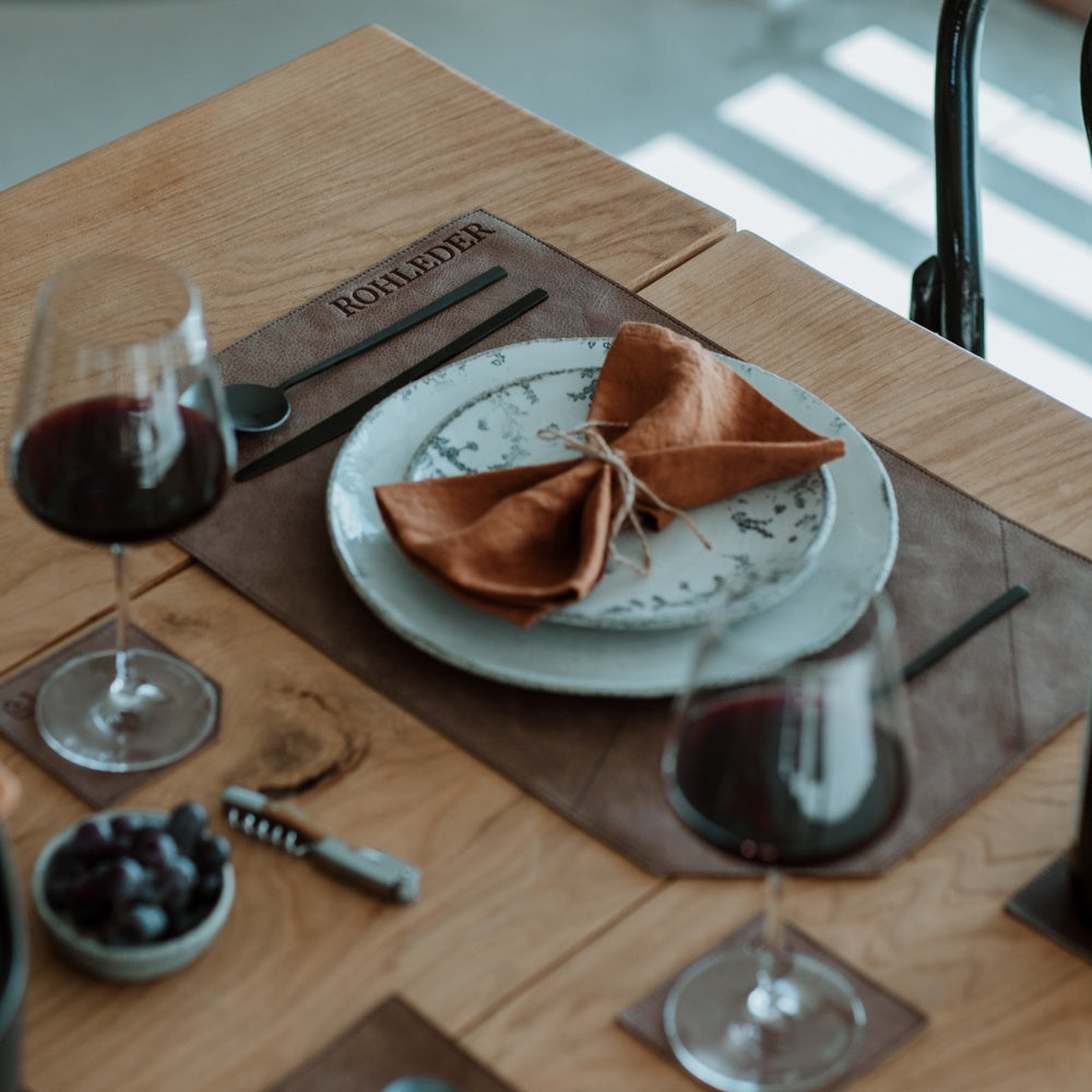 Set de Table en Cuir Nappa Italien Résistant à l'Eau – Design Moderne et Facile à Nettoyer 4