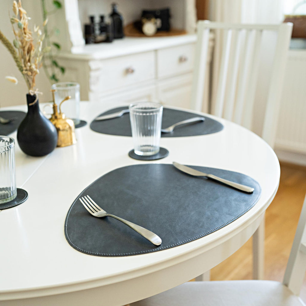 Set de Table en Cuir Nappa Italien – Design Élégant, Résistant à l'Eau et Facile à Nettoyer, Artisanat Unique 2