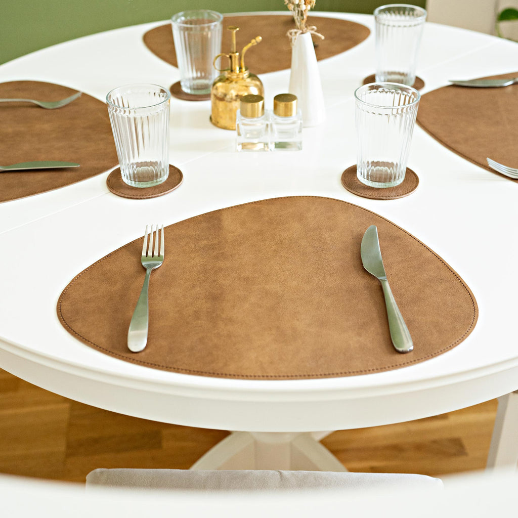 Set de Table en Cuir Nappa Italien – Design Élégant, Résistant à l'Eau et Facile à Nettoyer, Artisanat Unique 6