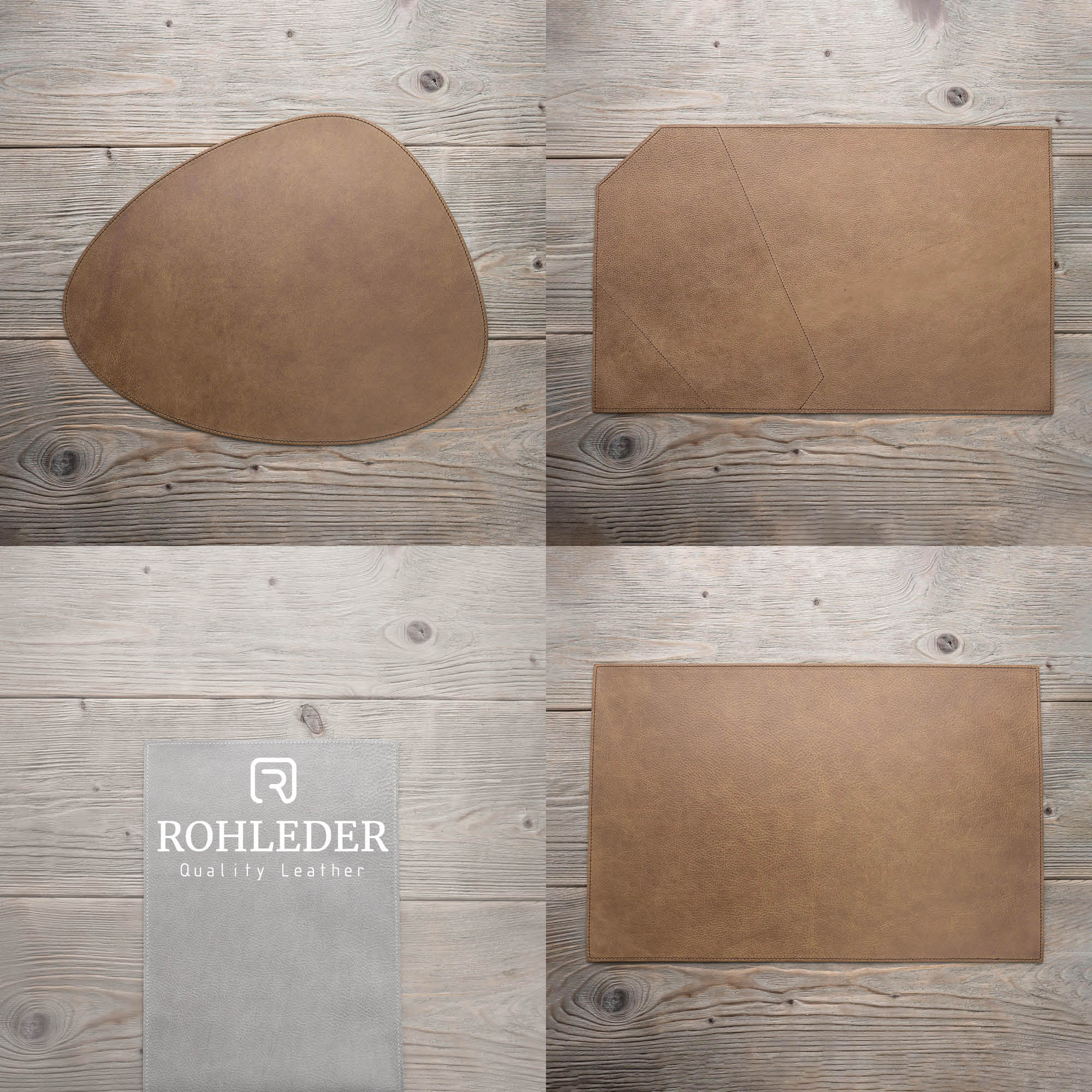 Set de Table en Cuir Nappa – Ensemble de 8 Sets de Table et 8 Dessous de Verre Élégants pour Salle à Manger 0