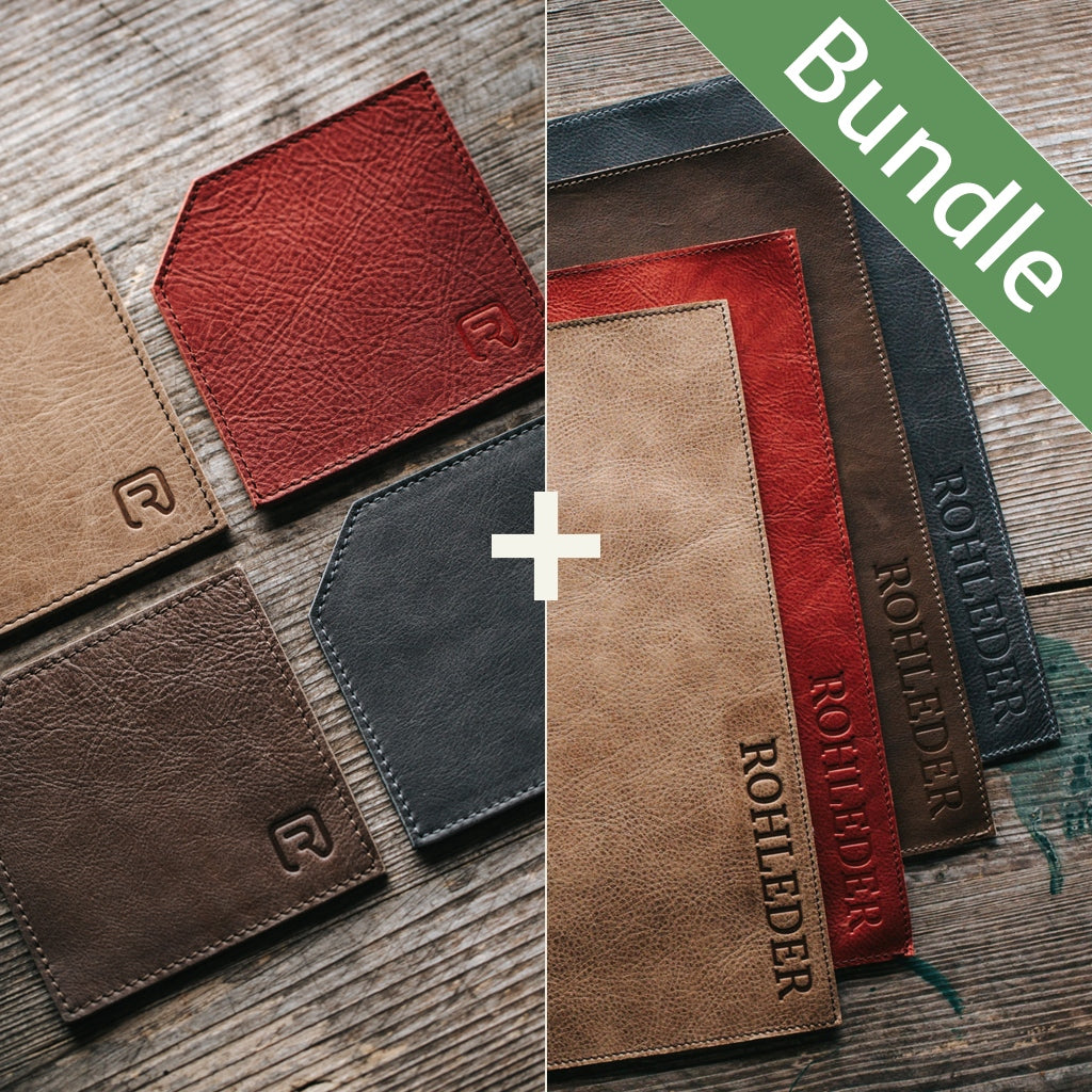 Set de Table en Cuir Nappa – Ensemble de 8 Sets de Table et 8 Dessous de Verre Élégants pour Salle à Manger 1