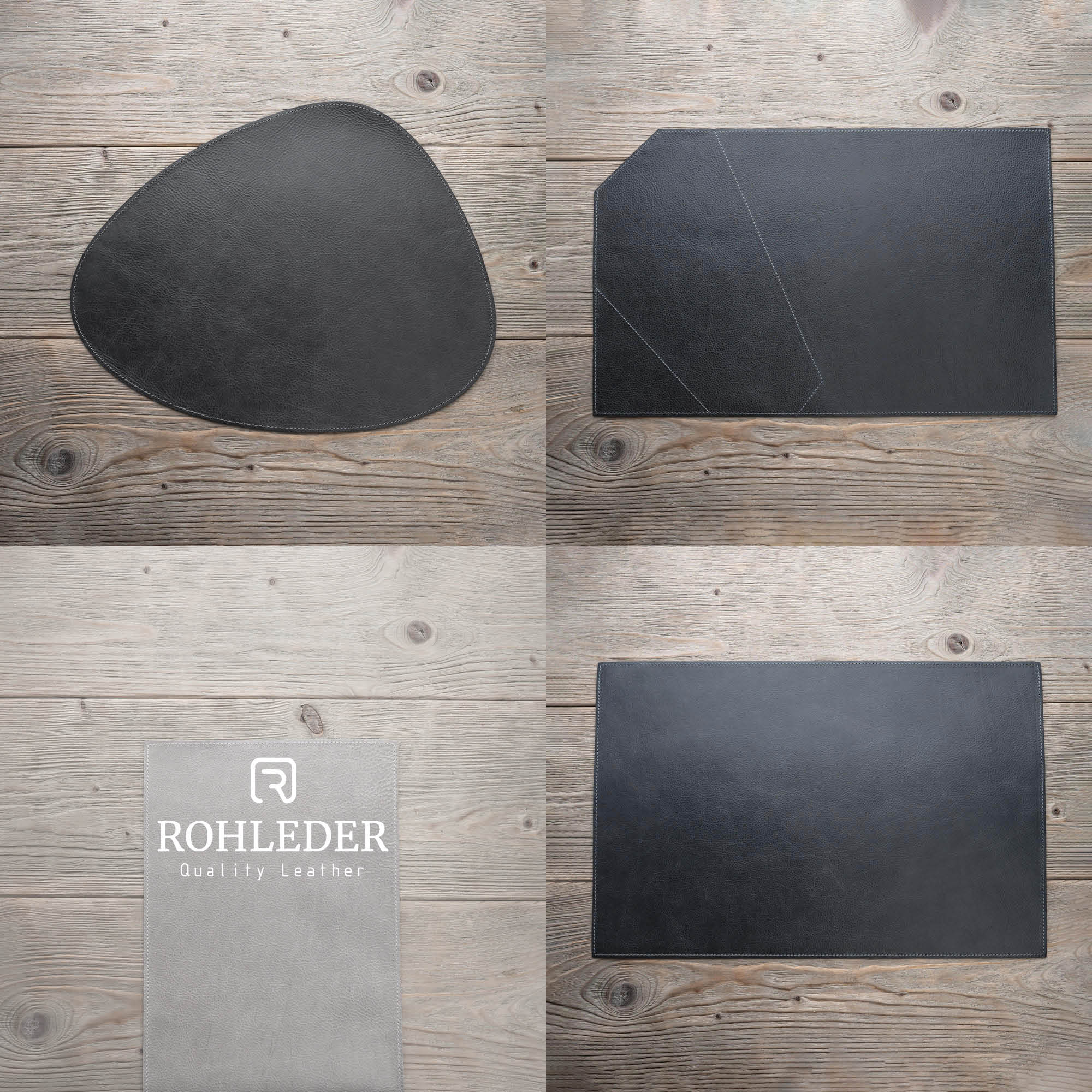 Set de Table en Cuir Nappa – Ensemble de 8 Sets de Table et 8 Dessous de Verre Élégants pour Salle à Manger 10