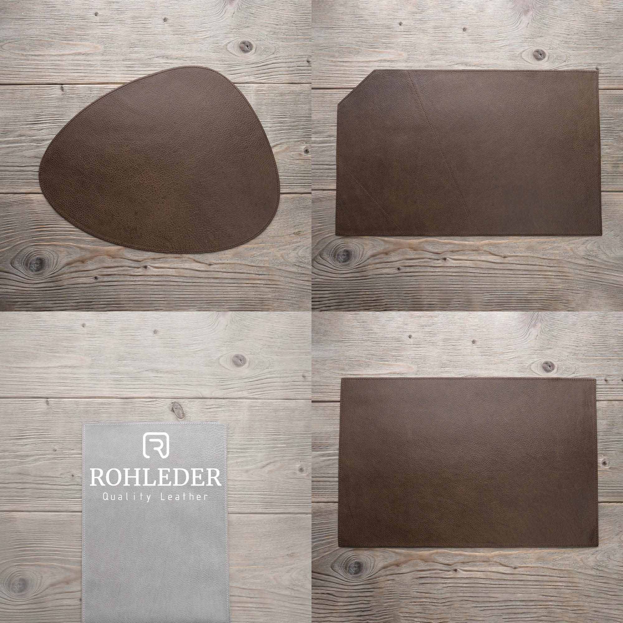 Set de Table en Cuir Nappa – Ensemble de 8 Sets de Table et 8 Dessous de Verre Élégants pour Salle à Manger 12