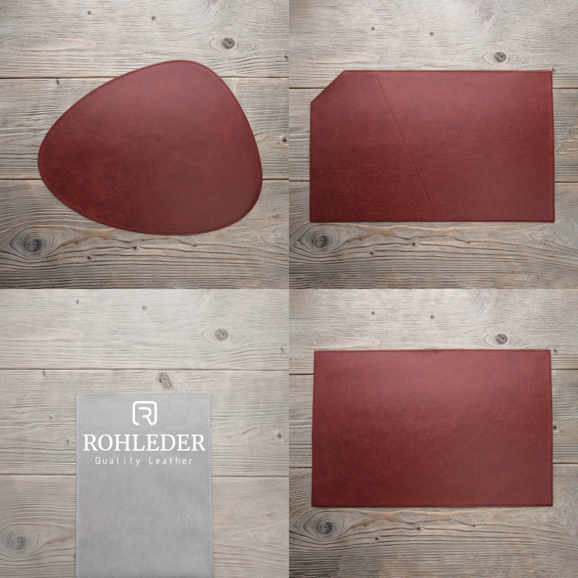 Set de Table en Cuir Nappa – Ensemble de 8 Sets de Table et 8 Dessous de Verre Élégants pour Salle à Manger 9