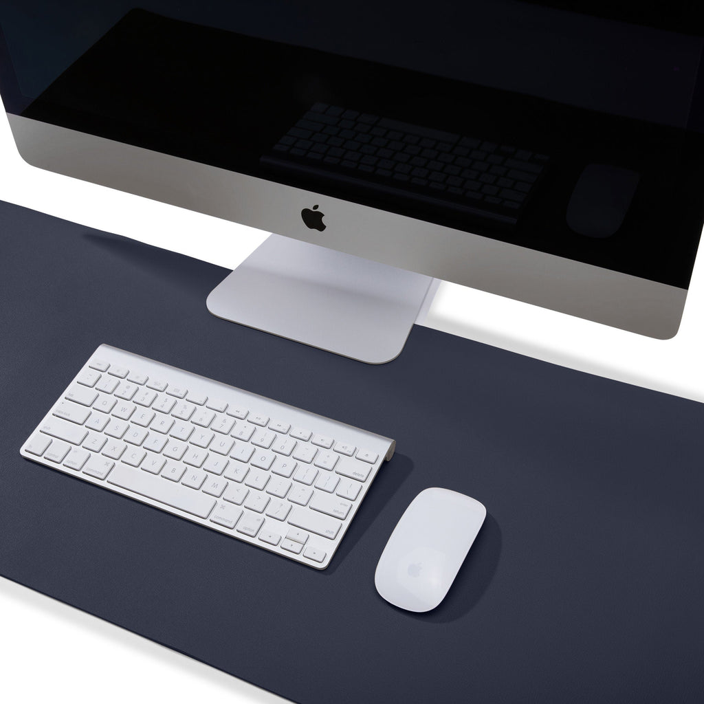 Sous-main de bureau moderne extra long bleu nuit 3