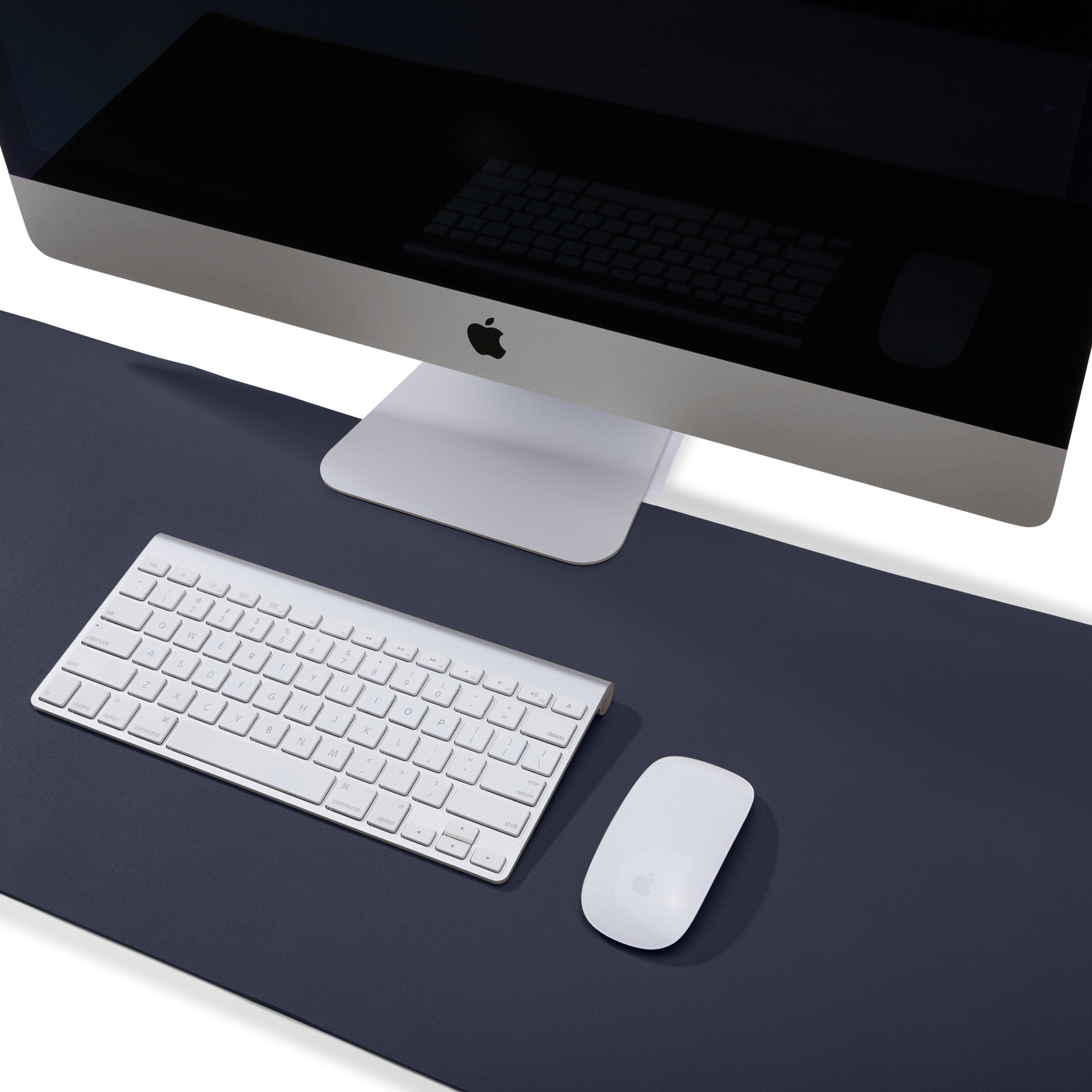 Sous-main de bureau moderne extra long bleu nuit 3