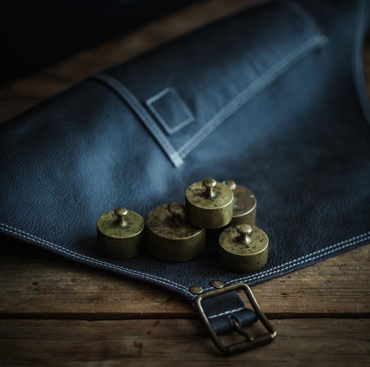 Tablier de cuisine en cuir 'Nero' 6