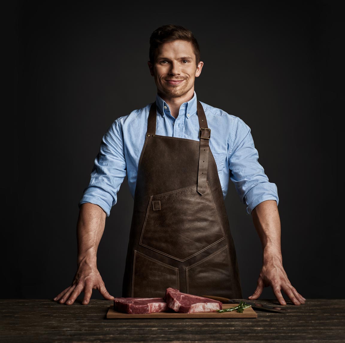 Tablier de cuisine en cuir 'Toro' 0